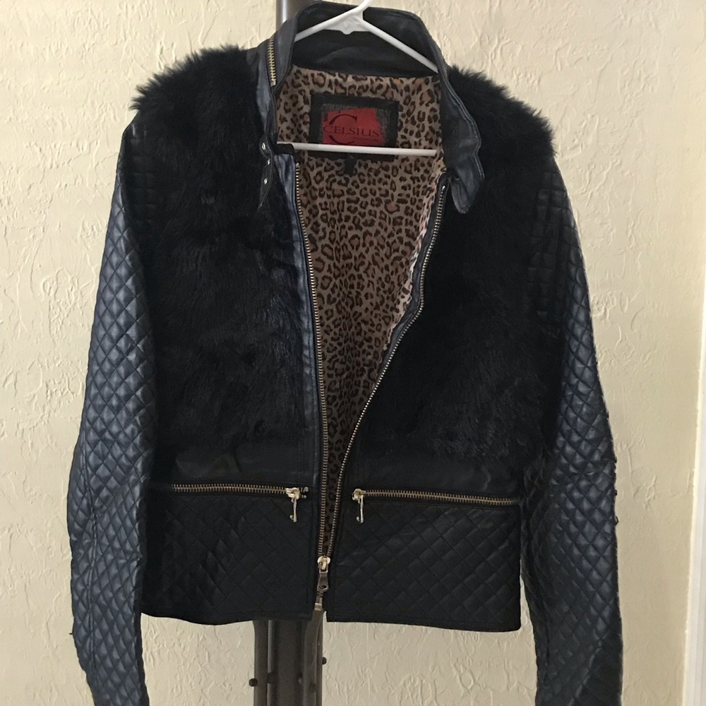 Women’s Black Faux Leather Jacket